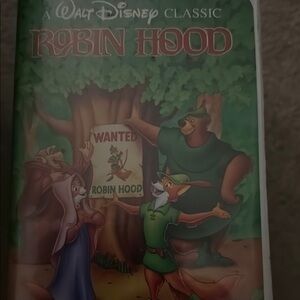 Disney Robin Hood Classic VHS with Green and Brown